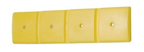 DENIOS Wand-Schutzprofil 1000, aus Polyethylen (PE), gelb, 1000 x 50 x 250 mm, Set = 2 Stück, 180157