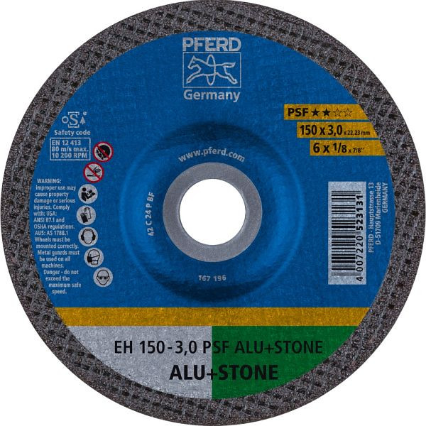 Pferd Trennscheibe EH 150-3,0 PSF ALU+STONE, VE: 25 Stück, 61823326