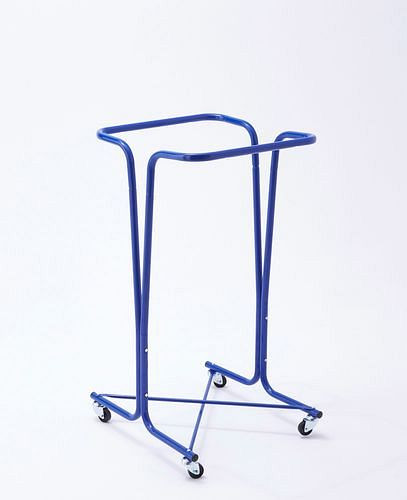 DENIOS Abfallsackhalter 240 Liter, mobil, blau, 265634, 3234640055961