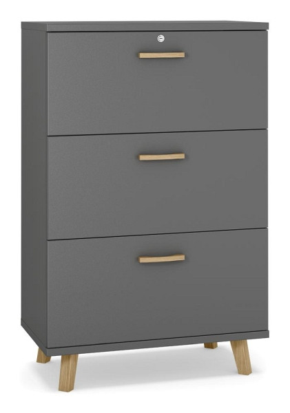 Deskin Hängeregistraturschrank SMART MODUL, Anthrazit, 800 x 420 x 1245 mm, 332731