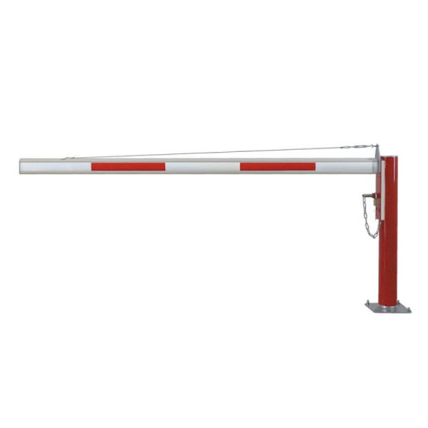 Stein HGS Wegesperre -Alpha 125-, drehbar, 2000 mm, rot-weiß/reflex, PZ mit Schließzwang, 1x PZ (CI) gleichschließend, 1x Blindstopfen, 13754-0310