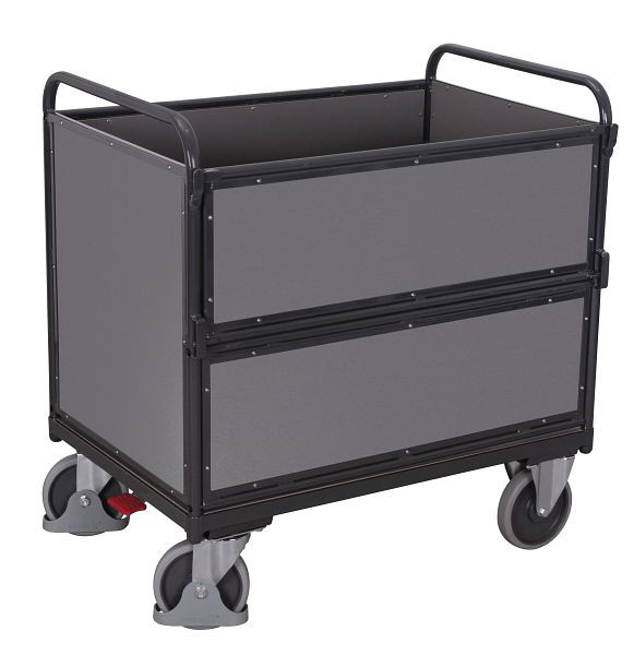 VARIOfit Holzkastenwagen, Ladefläche: 1.000 x 650 mm, RAL 7016 anthrazitgrau, sw-700.406/AG