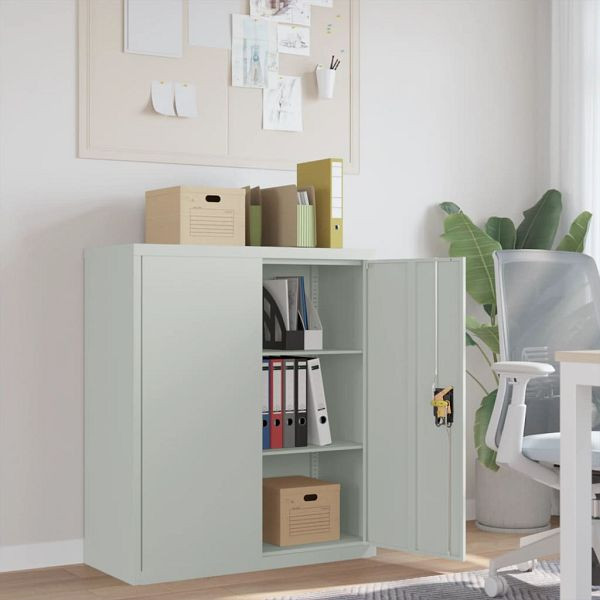 vidaXL Aktenschrank Hellgrau 90x40x105 cm Stahl, 339737