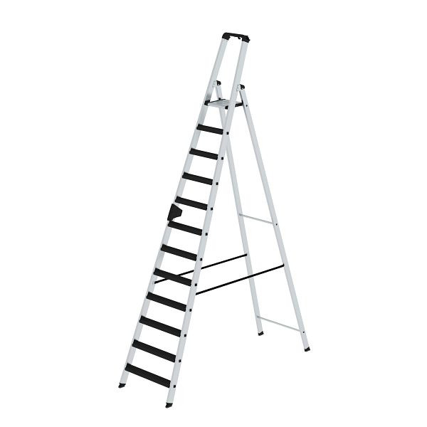 Munk Günzburger Steigtechnik Stufen-Stehleiter einseitig begehbar mit clip-step relax 14 Stufen, 042114