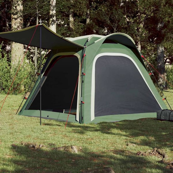 vidaXL Campingzelt 4 Personen Grün Quick Release Wasserfest, 94356