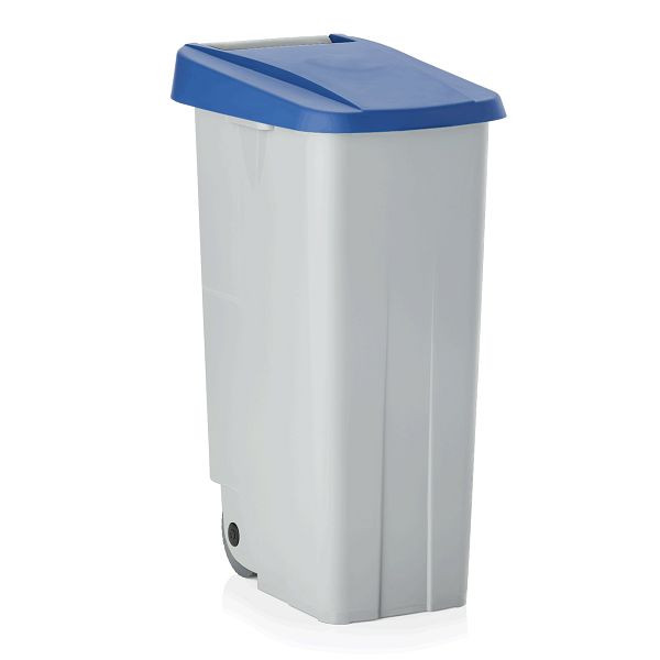 WAS Abfallbehälter mit blauem Deckel, 110 Liter, Polypropylen, 9236111