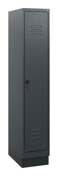 C+P Umkleidespind Classic PLUS, Sockel, 1630x300x500mm, 7016/7016, Drehriegel, 0800205-10 S10012