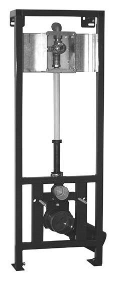 Benkiser WC-Wandeinbau-Druckspüler (DN25) 3/4 Zoll Anschlussgewinde, im Montage-Element, 8952834