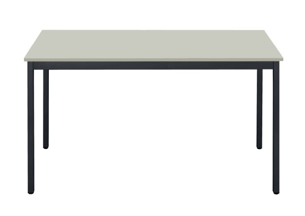 Bisley MULTI Desking Mehrzwecktisch, rechteckig 19 mm, Dekor G grau, Gestell anthrazitgrau, H 740 x B 1400 x T 700 mm, MT1407G334