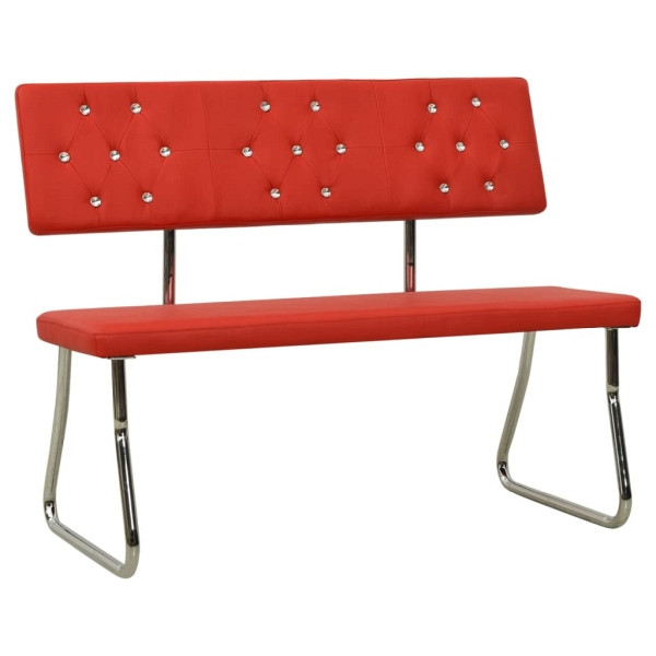 vidaXL Sitzbank 110 cm Rot Kunstleder, Füllung: Schaumstoff, 325860