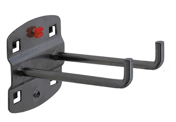 Kappes RasterPlan Doppelter Werkzeughalter, L 75 mm, senkrecht Hakenende anthrazitgrau, 4040.00.1208