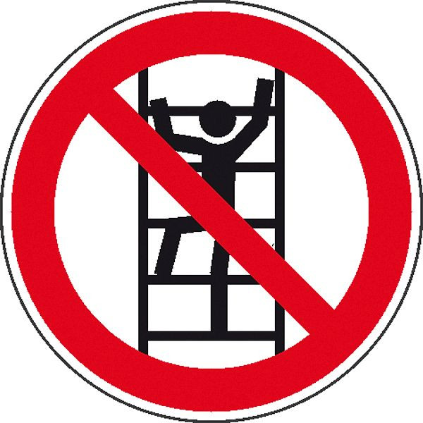 SafetyMarking Verbotsschild, Besteigen für Unbefugte verboten, Ø 20 cm, Folie, selbstklebend, 21.1018