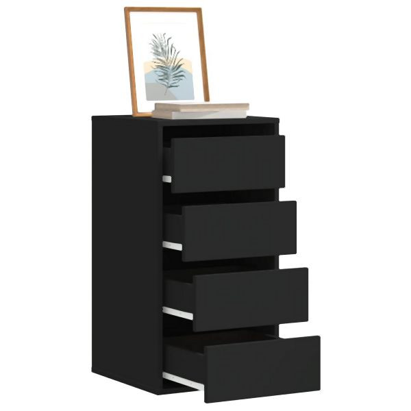 vidaXL Kommode Schwarz 40x41x76 cm Holzwerkstoff, 852862