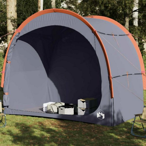 vidaXL Beistellzelt Grau und Orange Wasserdicht, 94642, 8721012446762