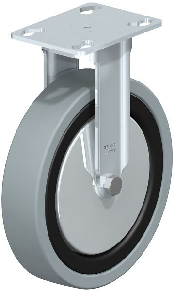 Blickle BKPA-VPA 150K-FA Apparate-Bockrolle mit Anschraubplatte, Vollgummi, Grau, 307165