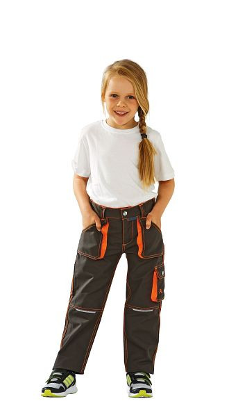 Planam Basalt Neon Junior Bundhose, oliv/orange, Größe 110/116, 6112110