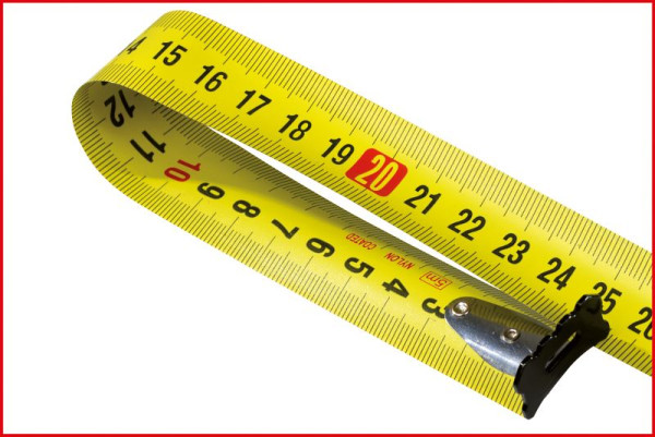 KS Tools Bandmaß mit Feststeller, schwarz-grau, 8m, 300.0134