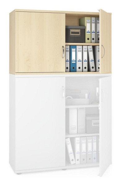Deskin Flügeltüren-Aufsatzschrank MULTI M pro, Dekor: Ahorndekor, BxHxT: 1200 x 750 x 420 mm, 250544