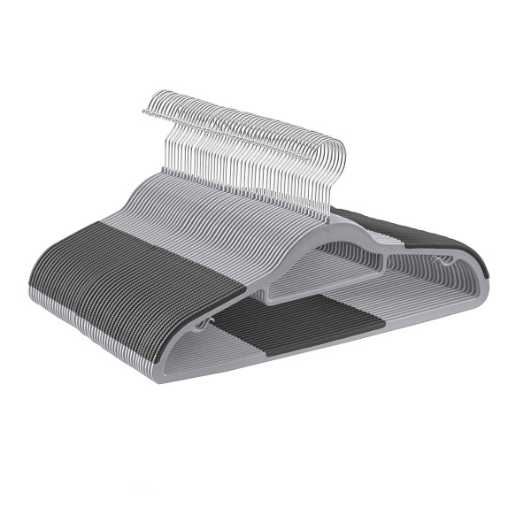 SONGMICS Plastikkleiderbügel, Grau, 42x21,5x0,6 cm, CRP20G50