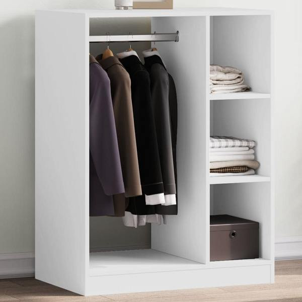 vidaXL Kleiderschrank Weiß 77x48x102 cm Holzwerkstoff, 840807