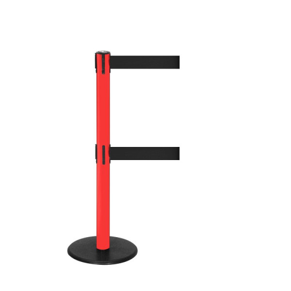 Stein HGS Personenleitsystem -P-Line Duo-, rot, schwarz, mit Gurtendstück (Standard), Gurtlänge: 2 x 2,3 m, 14149-0402