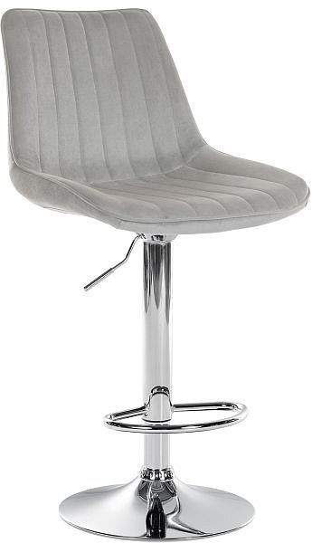 CLP Barhocker Toni Samt chrom, grau, 321560, 4251756484774