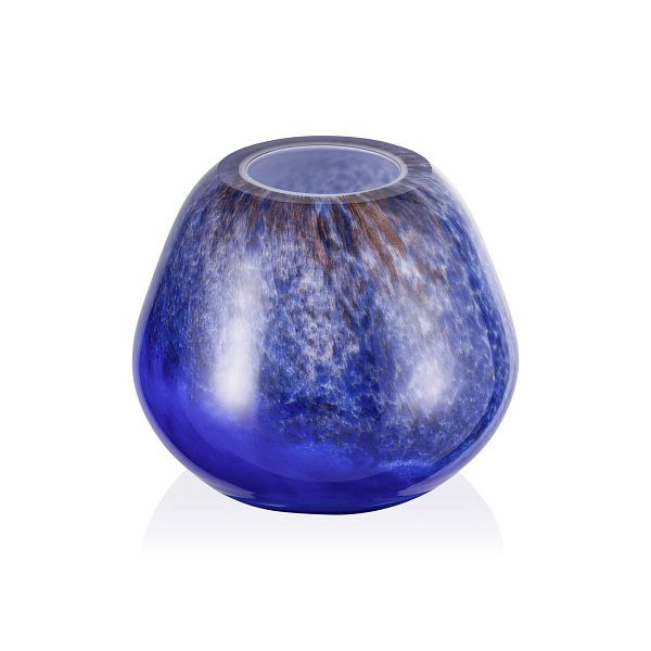 WAS Teelichtglas Fusion Blue YUYU, Ø 15 cm, Höhe 13 cm, Glas, 4101015