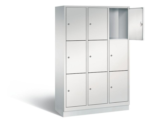 C+P Schließfachschrank Evolo, H1800xB1200xT500mm, Farbe: Lichtgrau, 48020-323 S10008