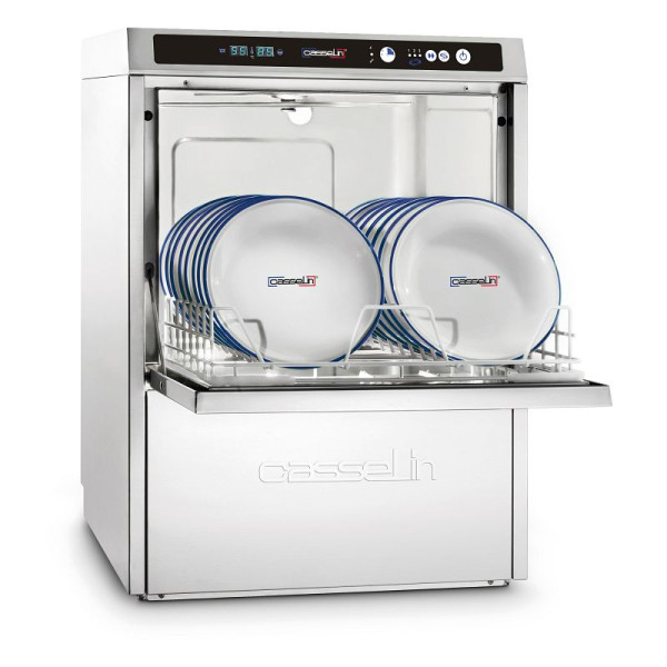 Casselin Geschirrspüler 500 Doppelwandig mit integrierter Wasserenthärtung und Ablaufpumpe, CLVADPVADB
