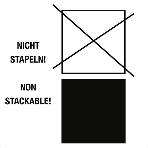 Moedel Symbol für IBC, die nicht gestapelt werden dürfen, Folie, 150x150 mm, 66156