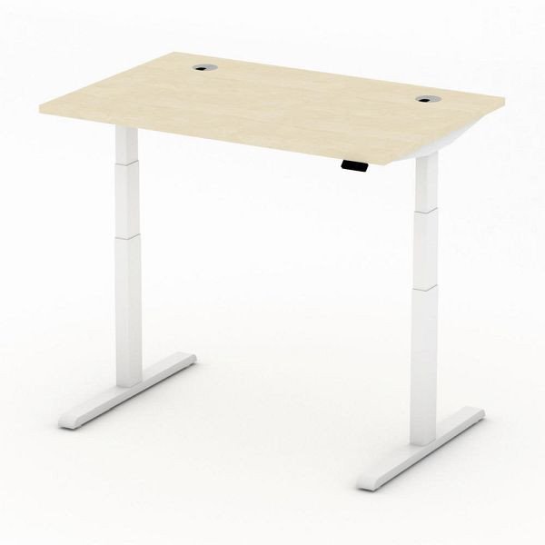 Deskin Höhenverstellbarer Schreibtisch PRO MULTI MODUL, Ahorndekor, B 1200 x T 800 x H 640-1250mm, 360286