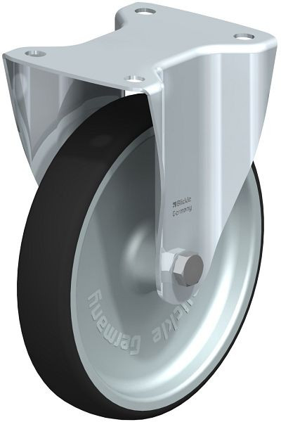 Blickle B-PATH 200G Stahlblech-Bockrolle mit Anschraubplatte, Thermoplastisches Polyurethan, Grau, 846998