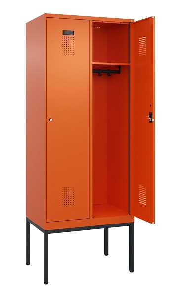 C+P Spind Evolo PLUS, Gestell, 2 Abteile, 2120x800x500mm, 2004/2004, Verschluss Zylinderschloss, Ablageböden 2, 0490307-22 S10050