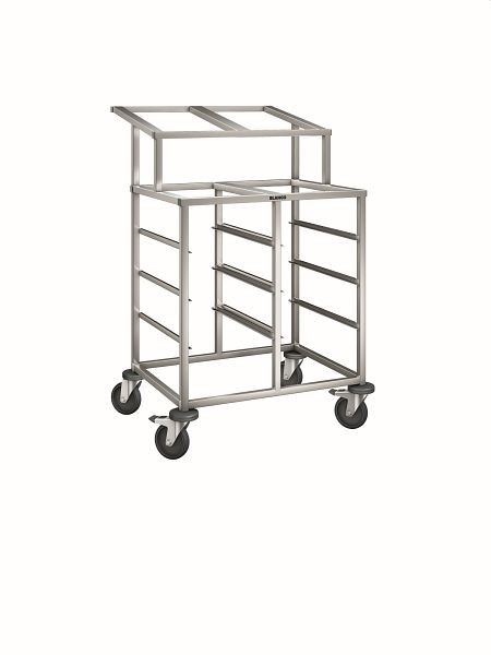 B.PRO RWR 2-A Regalwagen aus rostfreiem Edelstahl mit stahlverzinkten Rollen, 568403
