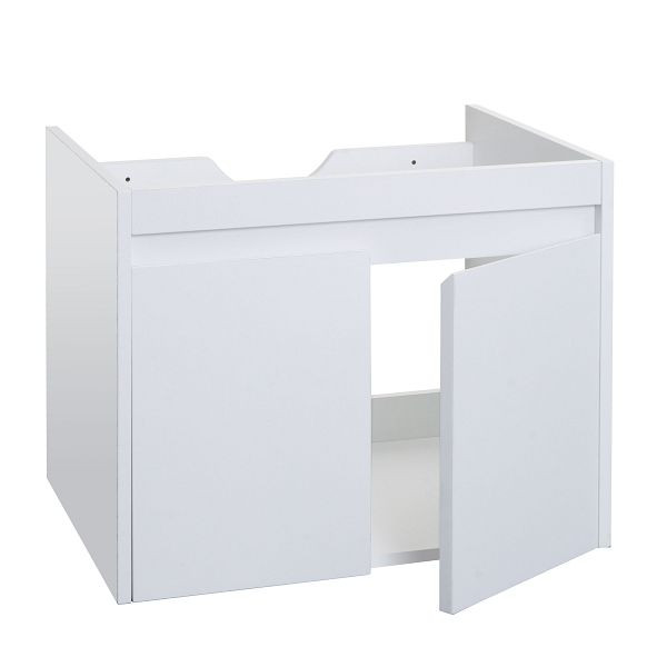 Mendler Waschbeckenunterschrank HWC-L86, Badezimmer Waschtisch Unterschrank, FSC® Melamin 2 Türen 48x59x46cm, weiß, 102632