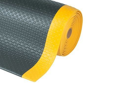 DENIOS Anti-Ermüdungsmatte BS 9 K, PVC, schwarz/gelb, Breite 91 cm, Meterware, 247768