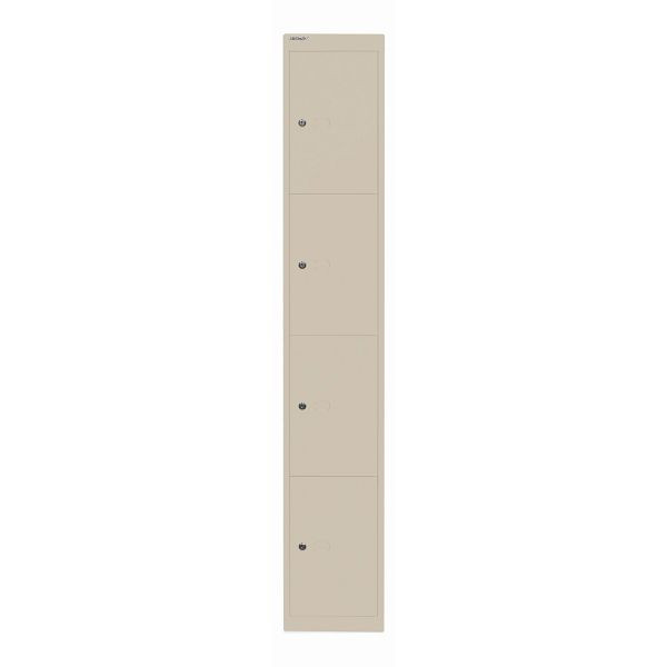 Bisley Schließfachschrank Office, 4 Fächer, Tiefe 305 mm, 643 sand, CLK124643