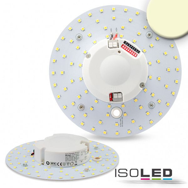 ISOLED LED Umrüstplatine 160mm, 14W, warmweiß, mit Haltemagnet und HF-Bewegungssensor, 112435