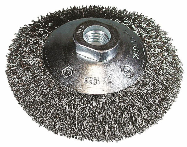 HiKOKI Stahldraht-Kegelbürste 100x0,3 mm/ M14, Stahl, gewellt, 751318