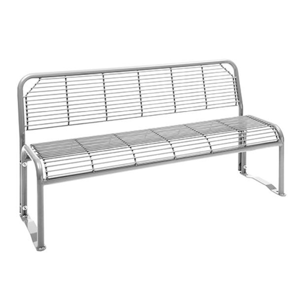 Stein HGS Sitzbank -Dita-, 2-Sitzer /1200mm, ohne Armlehnen, RAL9007 graualuminium, 20963-11