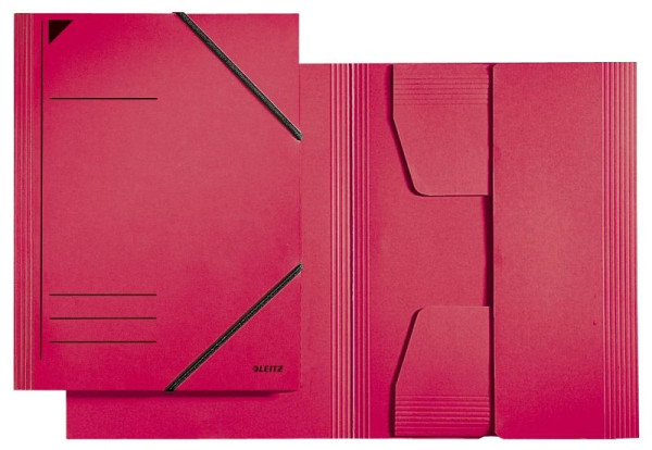 LEITZ 3981 Eckspannermappe, A4, 250 Blatt, Pendarec-Karton (RC), rot, 3981-00-25