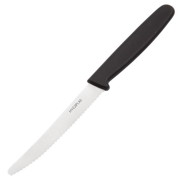 Hygiplas schwarz Tomatenmesser 10cm, Nylon-Griff, CF897