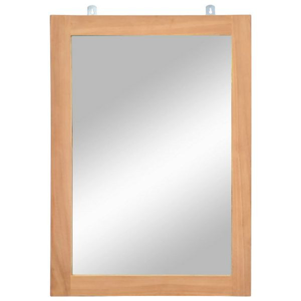 vidaXL Wandspiegel Teak Massiv 50x70 cm Abmessung, 246501
