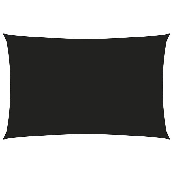 vidaXL Sonnensegel Oxford-Gewebe Rechteckig 4x7 m Schwarz, 135768