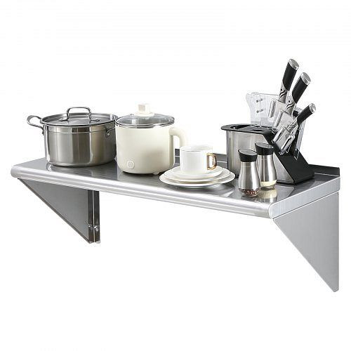 VEVOR Gewürzregal 915 x 356 x 63 mm, Hängend mit Stützrahmen, Edelstahl 136 kg Belastbar, BGSCTTJD14361GMD2V0