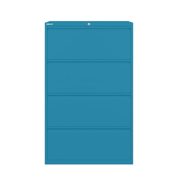 Bisley Essentials Schubladenschrank, Höhe 1300-1324 mm, 686 azur, YESF0813686