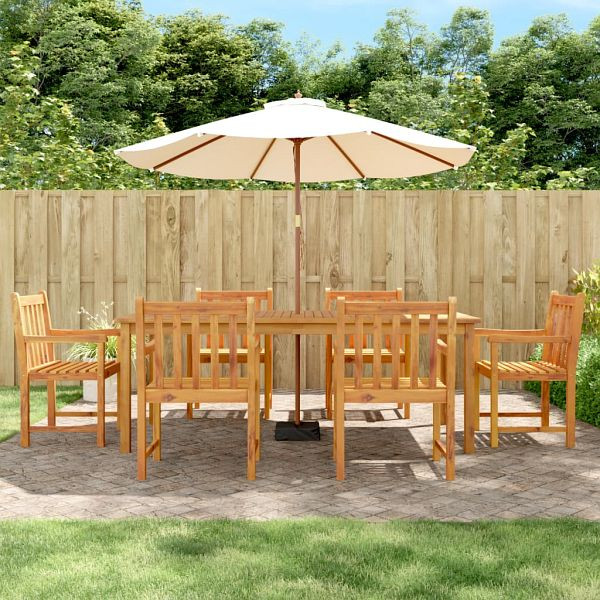 vidaXL 7-teilig Garten-Essgruppe Massivholz Akazie, 3206279