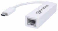 Produktbild von MANHATTAN USB Typ C auf Gigabit-Ethernet-Netzwerkadapter, USB 3.1 Gen 1 (5 Gbit/s) auf 10/100/1000 Mbit/s Gigabit Ethernet, 507585 MANHATTAN USB Typ C auf Gigabit-Ethernet-Netzwerkadapter, USB 3.1 Gen 1 (5 Gbit/s) auf 10/100/1000 Mbit/s Gigabit Ethernet, 507585