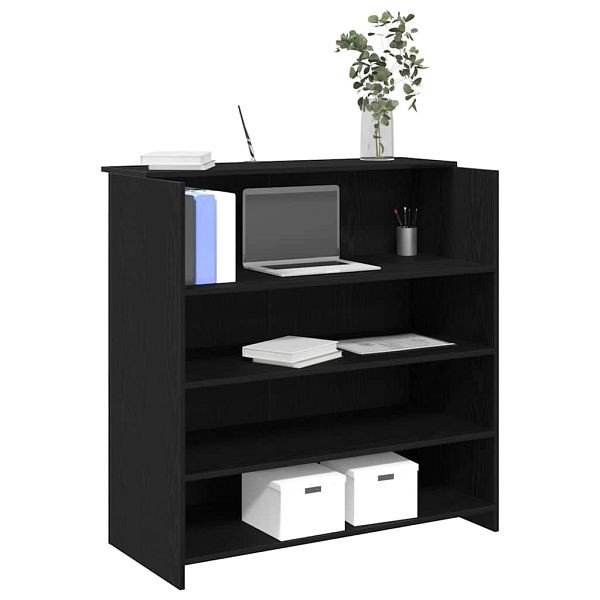 vidaXL Empfangstheke Schwarz Eichen-Optik 100x50x103,5cm Holzwerkstoff, 3324161