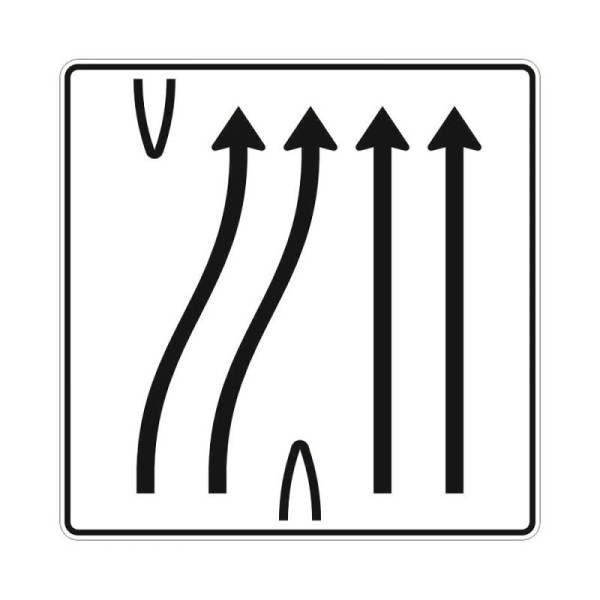 Stein HGS Überleitungstafel Verkehrszeichen StVO 501-60, Flachform 3 mm, RA3, RA3, Flachform 3 mm, 501-60.0002